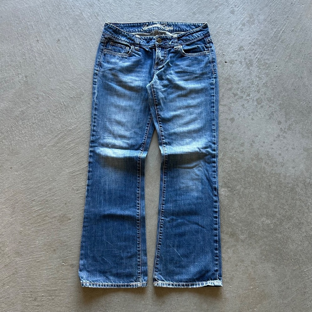 Vintage American Eagle Bootcut Jeans Womens 8 Reg Blue Favorite Boyfriend Denim